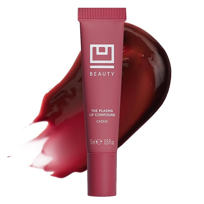 U Beauty The PLASMA Tinted Lip Compound - Anti-Aging & Anti-Wrinkle Lip Gloss, Hyaluronic Acid, Shea Butter & Peptides for Hydration & Plumping,Cassis - 15 mL