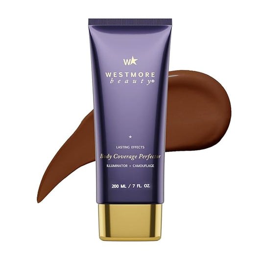 Westmore Beauty Body Coverage Perfector 7 Oz/ 207 ml (Deep Radiance) - Waterproof Leg And Body Makeup For Tattoo Cover Up And More - The Best Tattoo Cover Up Leg Makeup