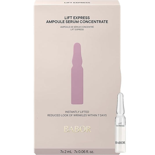 BABOR Lift Express Ampoule Concentrate, Instant Lifting Effect Fills Lines and Wrinkles Up To 6 Hours, Smoothing Skincare Capsule, Anti Aging Serum, Increase Firming & Elasticity, 7 Treatments