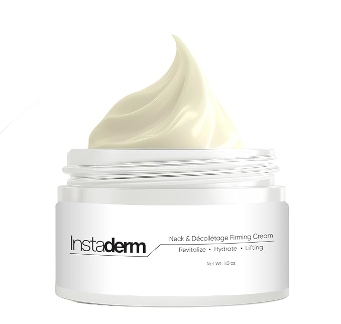 Neck and Décolleté Firming Cream – Tightening & Lifting Treatment for Crepey, Wrinkles, sagging Skin & Vertical Lines. Anti-Aging Peptide Formula to Boost Hydration & Collagen in the Skin.