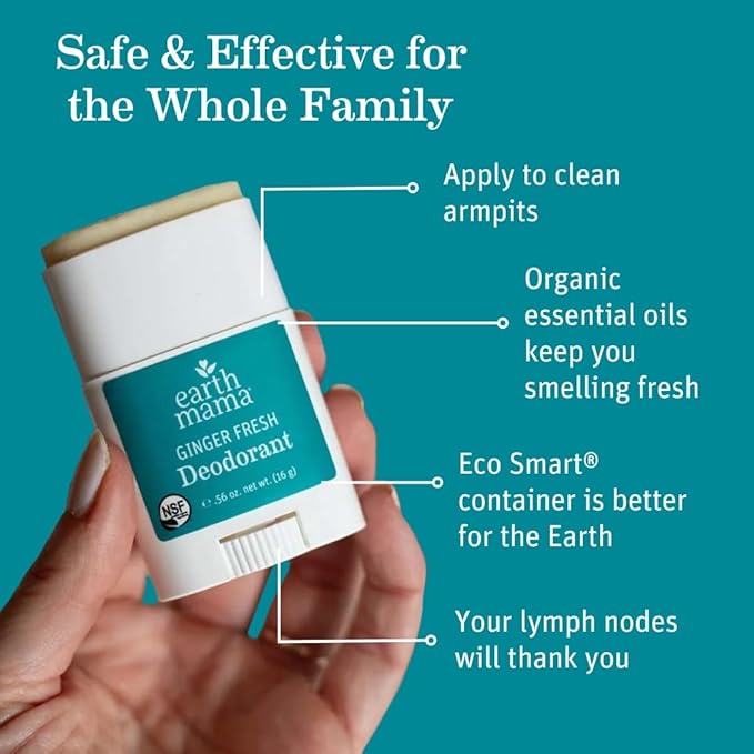 Earth Mama Pregnancy Pampering Gift Set|Organic Body Wash, Belly Butter, Lip Balm Set, Mini Deodorant Pack, Herbal Tea, Belly Oil & Sunscreen, 7 Pcs