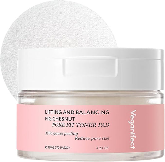 Pore Refining Toner Pad for All Skin Types, Sebum Control, Tighten Pores, Korean Skin Care, Vegan (70 Pads)