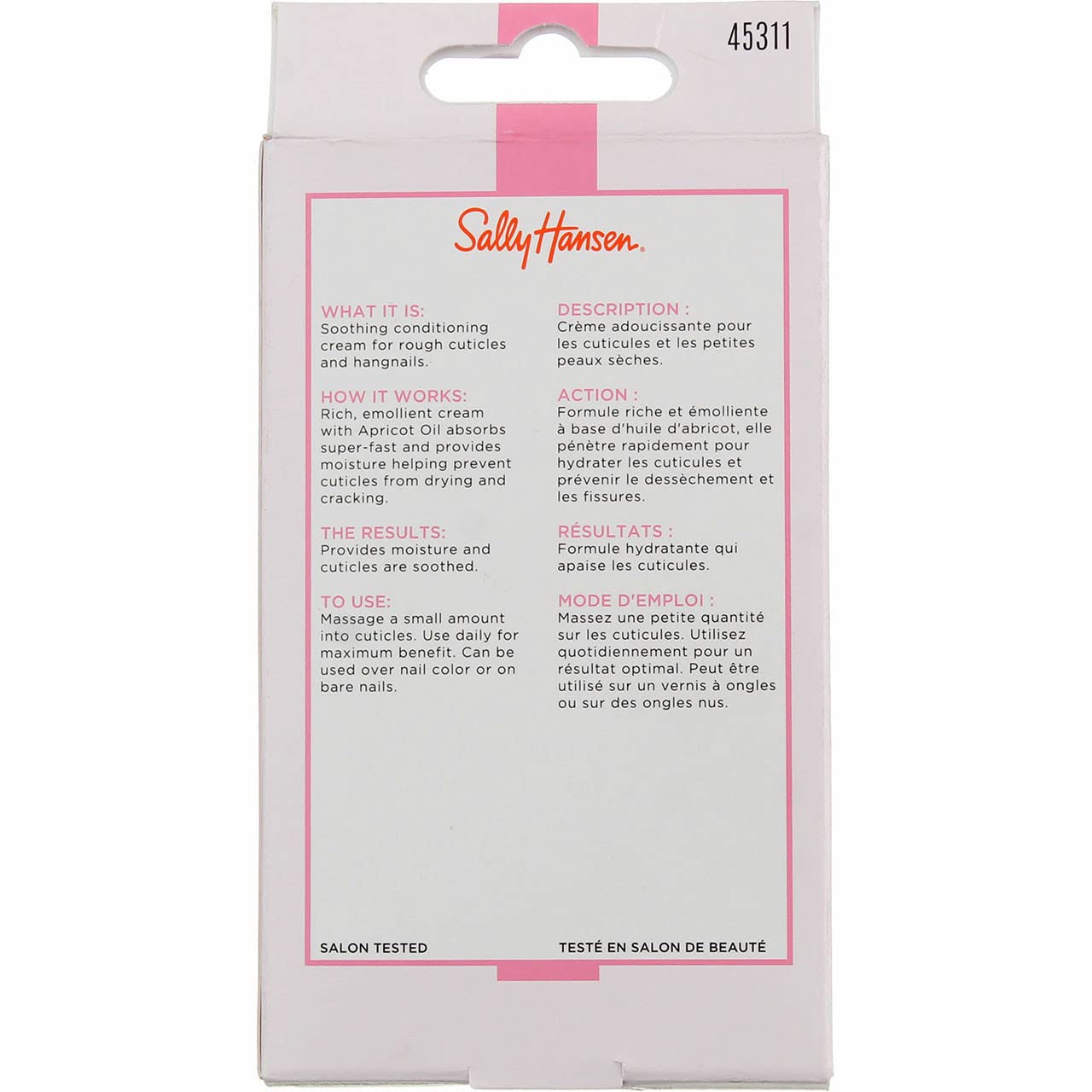 Sally Hansen Cuticle Massage Cream 0.4 Ounce (12ml) (6 Pack)