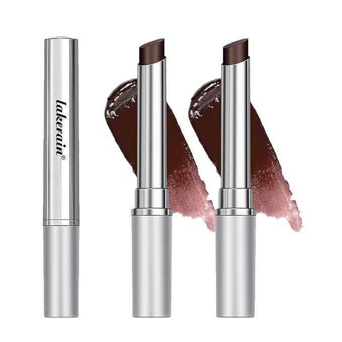 2Pcs Honey Lipstick Tinted Lip Balm,Lipstick for All Skin, Hydrating and Nourishing Tinted Lip Balm for Women(Black)