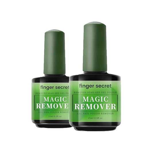 Gel Nail Polish Remover (2pcs)-Professional Gel Nail Polish Remover for Nails, Quickly Remove Nail Polish in 2-5 Minutes, Magic Soak Off Gel Polish