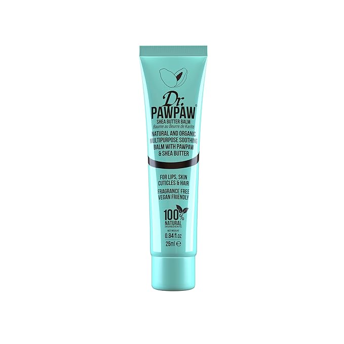 Shea Butter Balm, Multi-Purpose Natural No Fragrance, for Hydrating Lips, Skin, Hair, Cuticles, Nails & Beauty Finishing (25 ml)