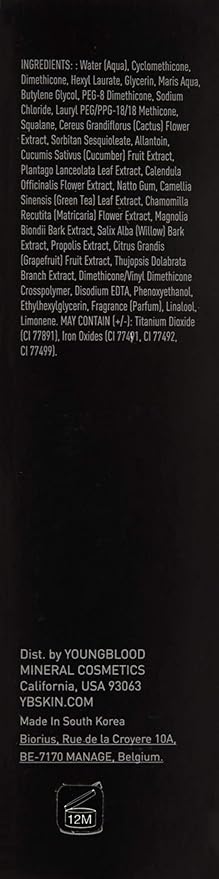 Youngblood Clean Luxury Cosmetics Liquid Mineral Foundation, Tahitian Sun | Dewy Mineral Lightweight Full Coverage Makeup for Dry Skin Poreless Flawless Tinted Glow | Vegan, Cruelty Free, Gluten-Free