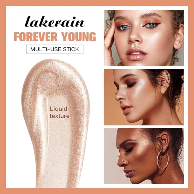 3 Pcs YU KUI LX Liquid Beauty Stick, Highlighter Makeup, Blush Stick, Liquid Highlighter, Contour StickMultifunctional Beauty Stick，Beauty Cream With Cushion Applicator (01#+03#+05#)