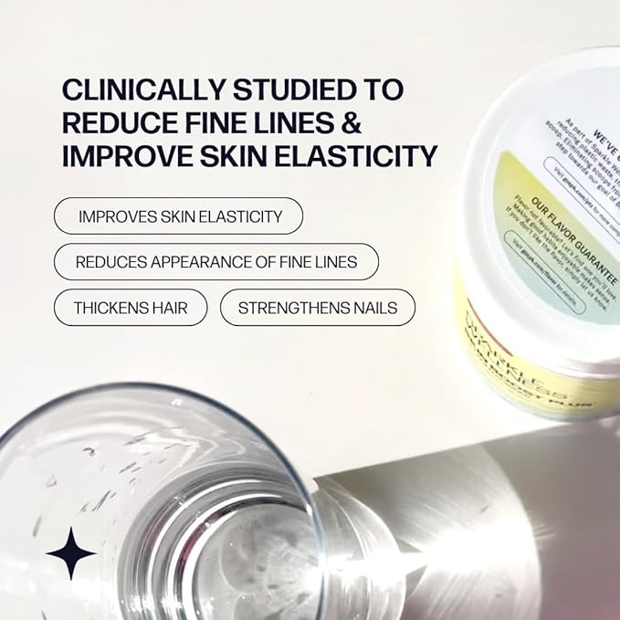 Sparkle Wellness VERISOL Bioactive Hydrolyzed Collagen Peptides | Collagen Powder Supplement with Vitamin C & Hyaluronic Acid for Hair, Skin, and Nail Health | Skin Boost Plus (No Flavor) [50-Serves]