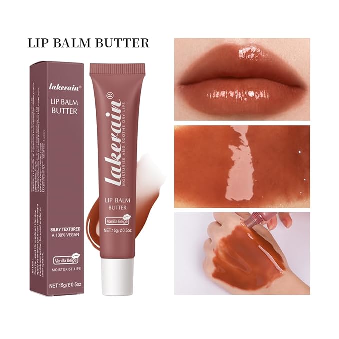 Summer Special Lip Butter Balm - Ultra-Hydrating, Nourishing Lip Care with Natural Ingredients, Shea Butter & Olive Oil, Soothes & Softens Dry Lips (#2 Vanilla Beige, 1)