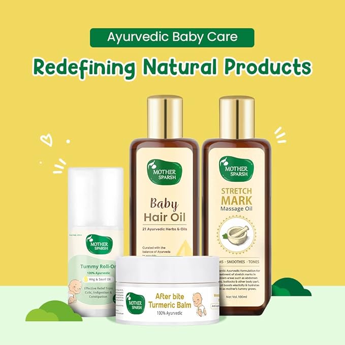 Stretch Mark Massage Oil, 14 Herbal Oils - Kachur, Jiwanti, Peepal and Nariyala, 100ml