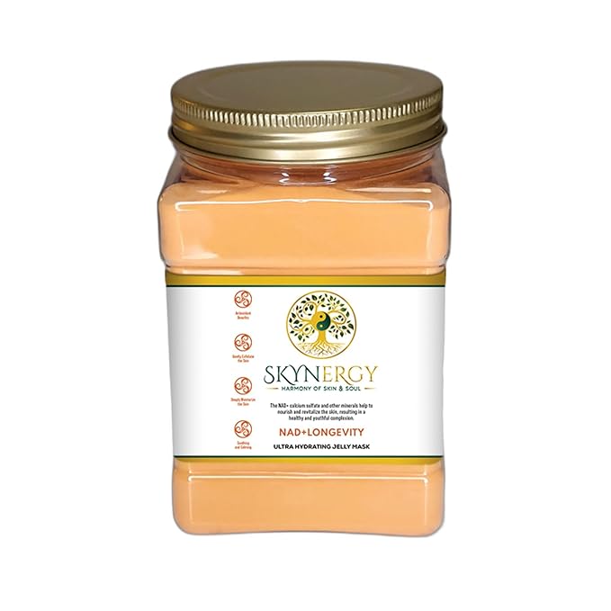 NAD+Longevity Jelly Face Mask | HydroGlo Jelly Mask for Skin Hydration | Radiance and Reduced Pigmentation | Vajafacial Jelly Mask | 12 Applications (30 Fl Oz)