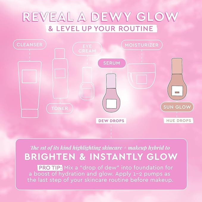 Glow Recipe Watermelon Niacinamide Dew Drops - Brightening, Plumping Hydrating Face Serum, Makeup Primer + Liquid Highlighter with Hyaluronic Acid - Dewy & Glowing Korean Skin Care (80ml)