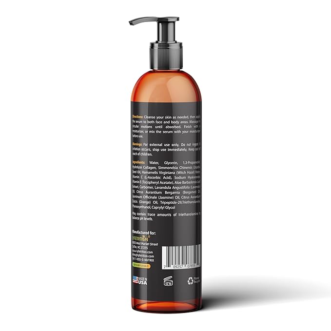 Vegan Youth | 12 Fl oz Large Bottle | Anti-Aging And Wrinkle Serum | (Skin and Face Formula).