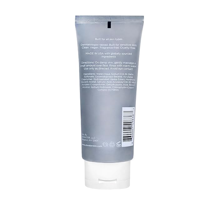 ATWATER Skin Armor Exfoliating Face Scrub, Men's Facial Cleanser with Jojoba Beads and Salicylic Acid, Non-Abrasive Skin Exfoliator for All Skin Types - 3.4 oz