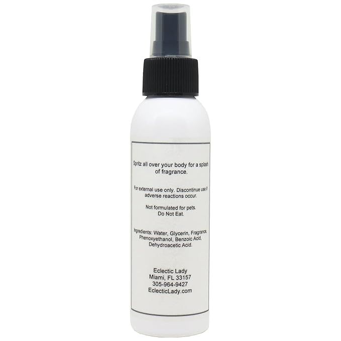 Eclectic Lady Jasmine Body Spray, 8 ounces, Body Mist for Women with Clean, Light & Gentle Fragrance, Cologne with Soft, Subtle Aroma For Daily Use