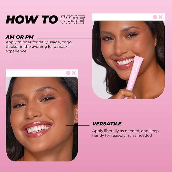 Vitamasques Lip Butter Balm Vanilla Creme, Korean Lip Balm - Peptide Lip Treatment - Lip Balm Hydrating - Light Tinted Lip balm - Made in Korea - 0.33 fl.oz