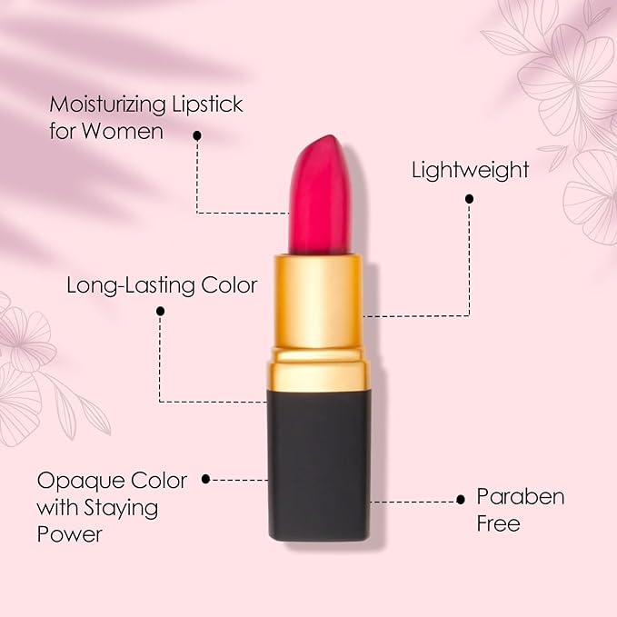 Vera Moore Creme Lipstick, Long Lasting, Lightweight, Moisturizing Opaque Color with Staying Power, Fragrance, and Paraben Free Cosmetics Soft Lipstick (Candy)