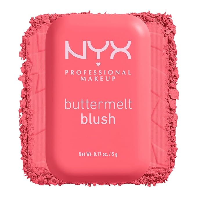 NYX PROFESSIONAL MAKEUP Buttermelt Powder Blush, Fade and Transfer-Resistant Blush, Up to 12HR Make Up Wear, Vegan Formula - U Know Butta