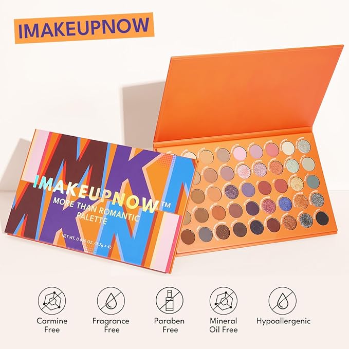 45 Shades Eyeshadow Palette, Highly Pigmented Neutral Tones Collection Makeup Palette, Matte Shimmer Metallic Glitter Eye Shadow For Long Lasting Eye Make Up