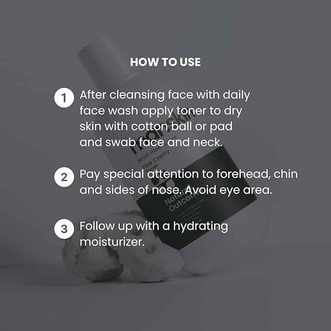 Man Skin Face Toner | Natural Daily Toner Enhances Men Facial Complexion | Pore Cleansing Facial Astringent with Witch Hazel & Aloe Vera for All Skin Types | 8 Oz