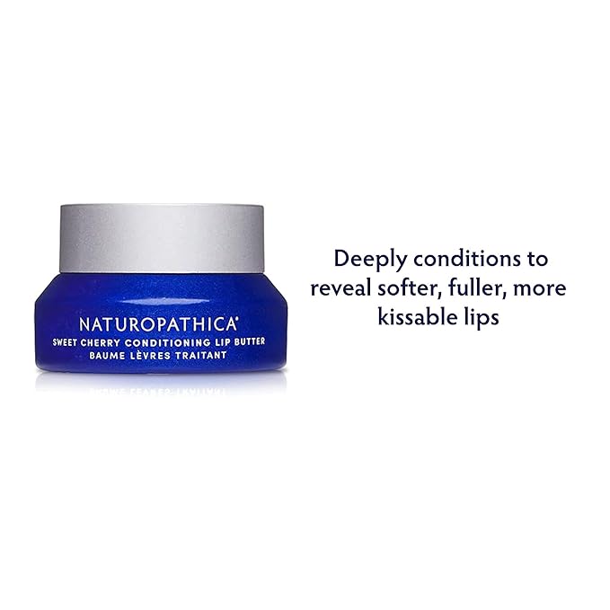 Naturopathica Sweet Cherry Conditioning Lip Butter, Natural Lip Treatment for Soft, Full Lips, 0.5 fl oz
