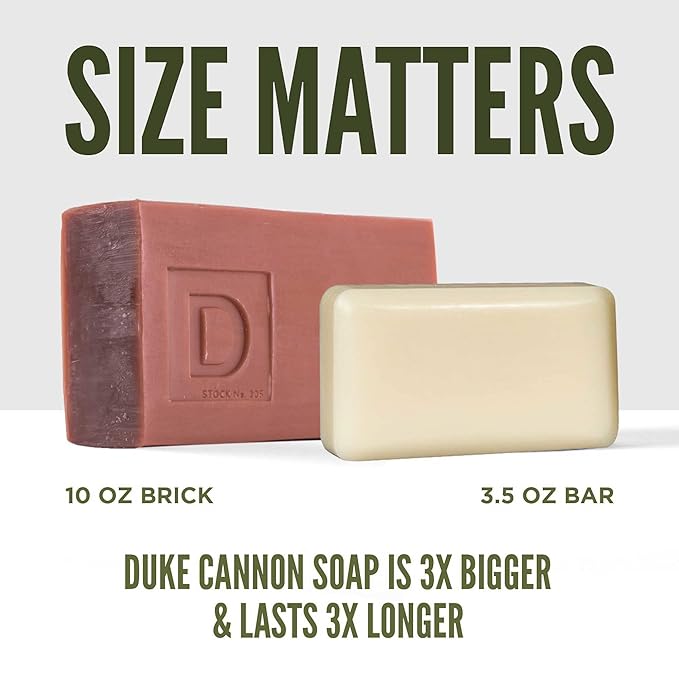 Duke Cannon Big Brick of Soap 3-Pack – Bourbon – Men’s Heavy Duty Soap, Natural Ingredients, Long-Lasting, Rich Masculine Scent, 10 oz Each