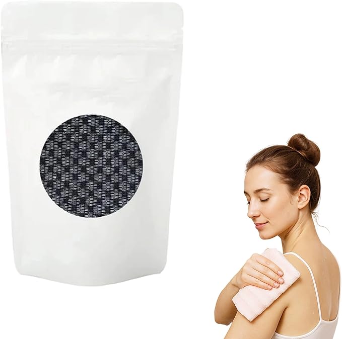 Exfoliating Shower Towel, 2026 Upgraded Exfoliating Washcloth, Body Back Scrubber for Shower, Long Scrub Towel for Women Men Full Body Exfoliator (Black)