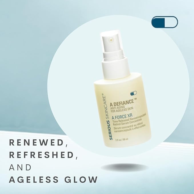 Serious Skincare A Force XR Serum Retinol Concentrate - Vitamin A - Time Released – Lightweight Anti-Aging & Anti-Wrinkle Facial Treatment – Green Tea Leaf Extract - 2 oz.
