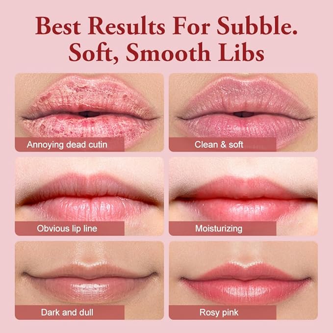 Strawberry Lip Scrub And Mask Set, Sugar Exfoliator Lip Scrub For Dark Lips To Lighten, Lip Care Kit, Sleeping Lip Mask, 1.4 oz / 2-piece