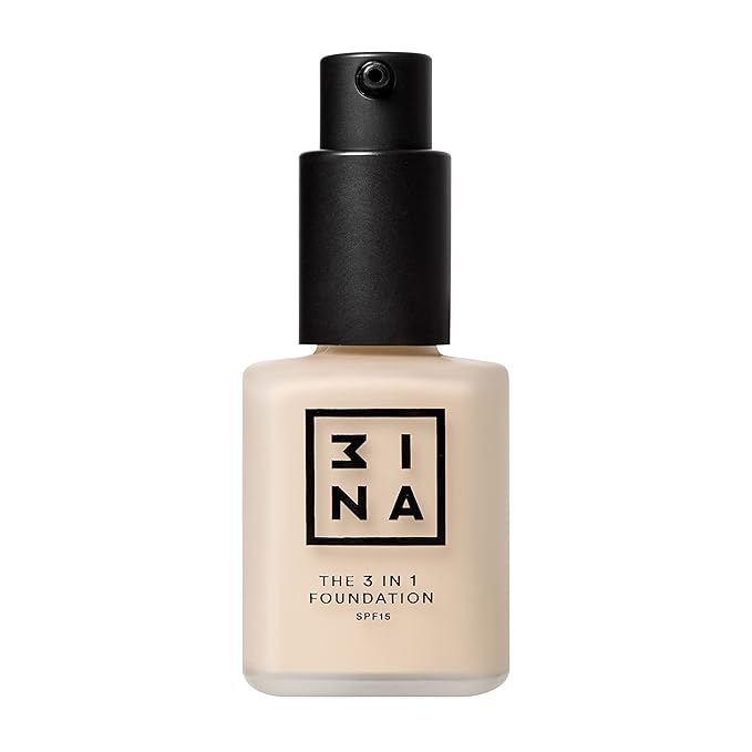3INA The 3-In-1 Foundation 211 - Vegan Formula - Combination Of Primer, Concealer And Foundation - Medium Coverage - Natural Finish - Perfect For Covering Lines And Blemishes - Long Lasting - 1.01 Oz