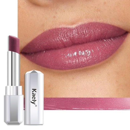 Kaely Mauve Honey Glossy Lipstick for Women, Moisturizing Shine Lipstick for Dry Lips, Hydrating Nourishing Tinted Lip Balm, Sheer Lightweight Lip Gloss Stain Makeup, Vegan & Cruelty-Free, 07