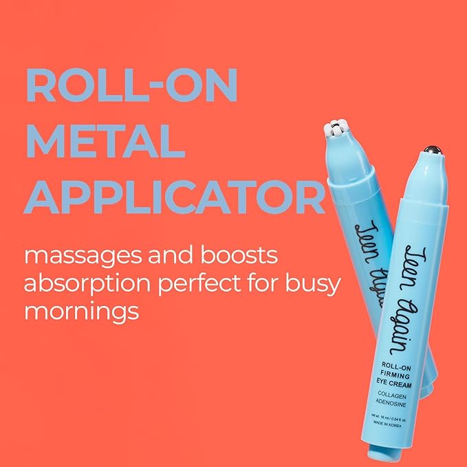 Look At Me Teen Again Roll-On Firming Eye Cream, Anti-Aging Line Smoothing Skin Care Treatment, Wrinkle Care, Cruelty Free, for Women and Men 0.54 fl. oz, 16ml