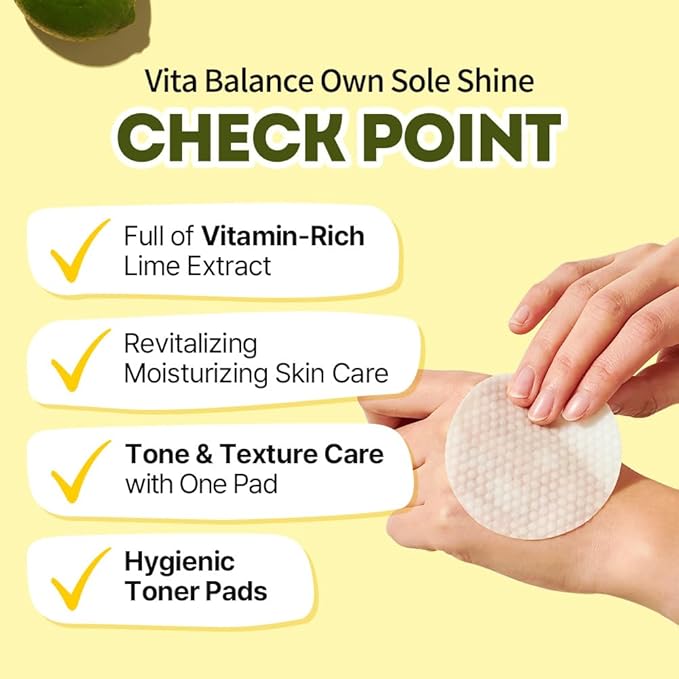 EUNYUL Vita Balance Own Sole Shine Toner Pad 70 Pads 6.43 fl. oz. Vitamin C Toner Pads