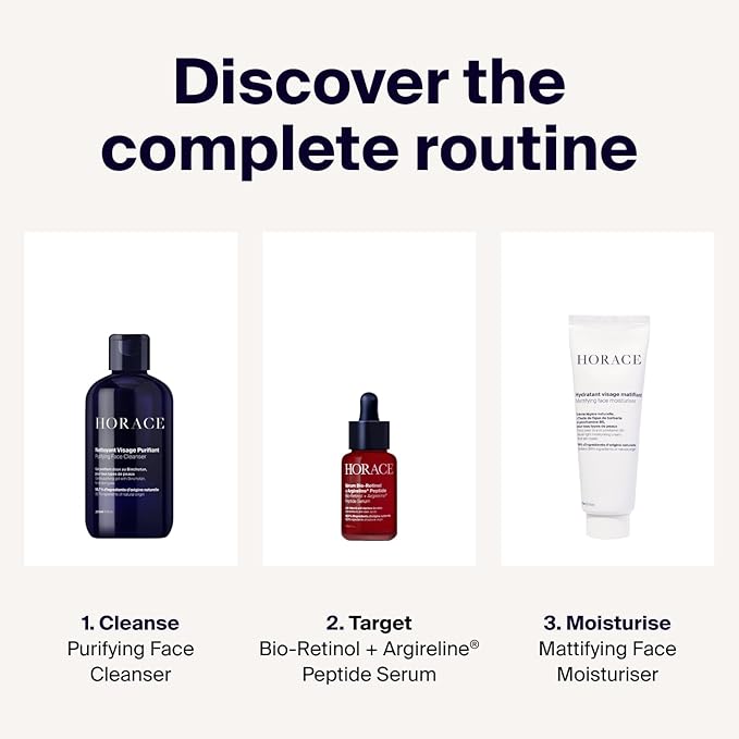 HORACE Bio-Retinol + Argireline Peptide Face Serum for Men - For Wrinkles, Dark Spots and Elasticity - Vegan Skin Care for All Skin Types - Unscented, 30ml