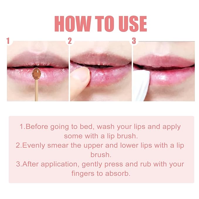 3Pcs Lip Balm Honey Pot, Lip Mask Overnight Lip Balm Hydrating Prevention Dry and Crack Lip Scrubs Exfoliator Lip Wrinkle Care, Beeswax with Vitamin E (3Pcs Honey&Strawberry&Watermelon)