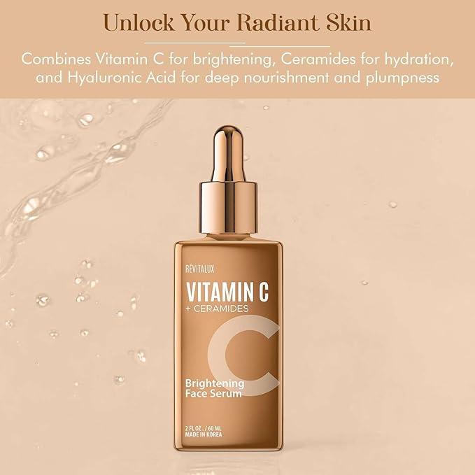 Vitamin C & Ceramides Serum - Anti-Aging, Hydrates & Repairs Skin, Smooths Complexion - Dermatologist Tested, Cruelty-Free Korean Skin Care for All Skin Types - 2 fl. oz