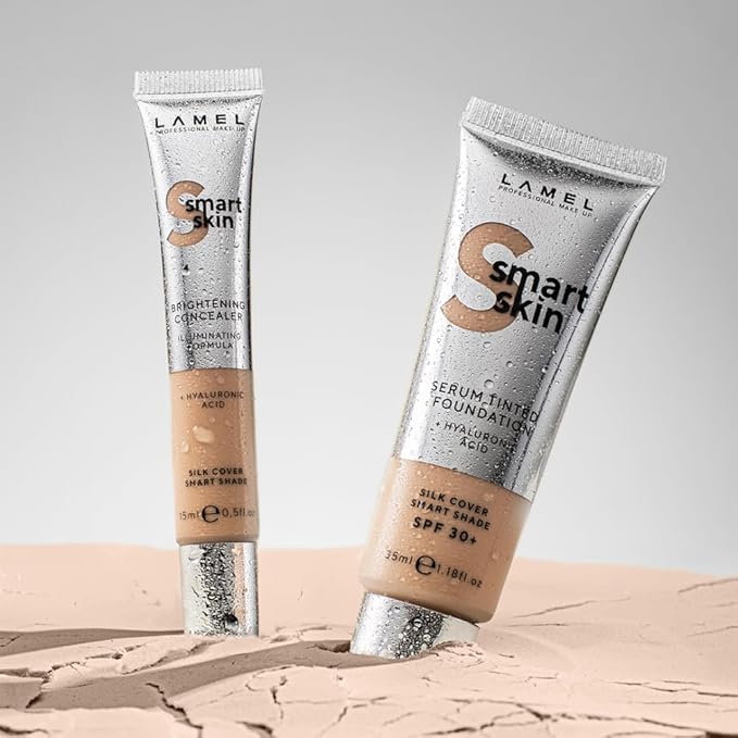 Lamel- Smart Skin Serum Tinted Foundation - 405 Latte | Smoothens skin | Weightless texture| Blurs pores | All-day wear | 35ml