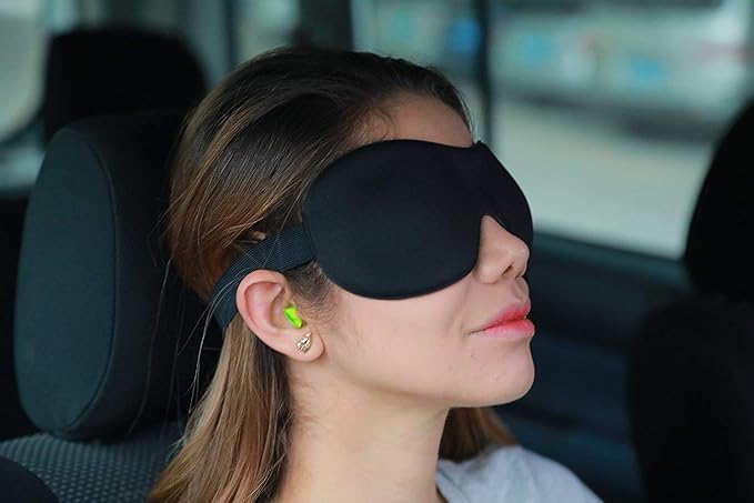 Sleep Mask Invisible Alar Deep Orbit 3D Eye Mask Ultra Lightweight & Comfortable Sleeping Mask for Travel, Nap Shift Works 3 Pack