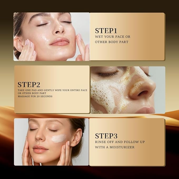 Individually Sealed Turmeric Kojic Acid Cleansing Pads - Stays Fresh, Hygienic! (20 Pads) - Gentle Brightening Exfoliator for Dark Spots & Hyperpigmentation, Travel-Size