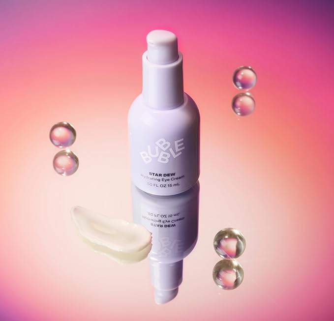 Bubble Skincare Star Dew Hydrating Eye Cream - Moisturizing Under Eye Cream for a Luminous, Dewy Look - Soothes Dryness, Prevents Moisture Loss & Helps Improve the Appearance of Dark Circles (15ml)