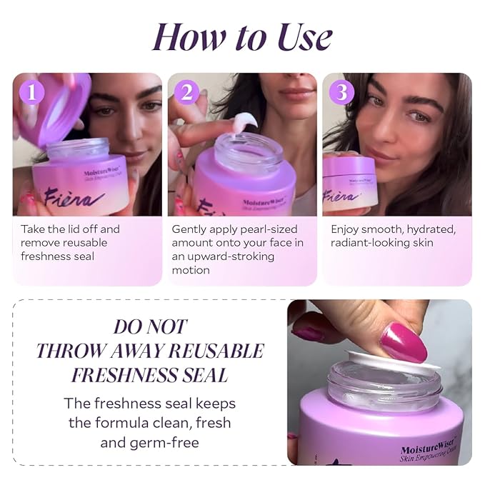 FIÈRA MoistureWiser – Advanced Anti-Aging Moisturizer for Mature Skin, Tightens, Hydrates & Reduces Fine Lines & Wrinkles for a Youthful Look – 1.69 FL. OZ. / 50 ML