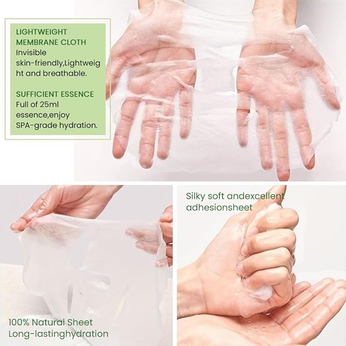 Kaely 12 Pack Aloe Vera Face Masks for Kids, Kids Face Mask Spa Day Kit Supplies, Spa Party Favors for Teens Girls Women, Sheet Facial Mask Skincare Gifts Set, Hydrating for All Skin Types, 06