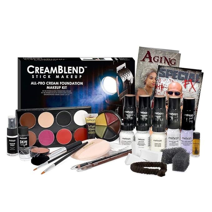 Mehron Makeup Creamblend All-Pro Student Makeup Kit (Olive)