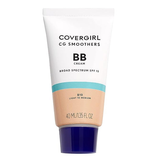 COVERGIRL Smoothers Lightweight BB Cream, 1 Tube (1.35 Ounce), Light to Medium 810 Skin Tones, Hydrating BB Cream with SPF 21 Sun Protection (Packaging May Vary)