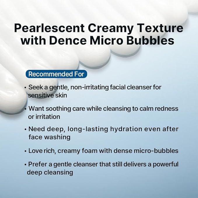 HYCICA Soothing Gentle Cleansing Foam | Low pH 5.5 Cleanser for Sensitive Skin, Calming Hydrating Cica Face Wash & Barrier Care, Centella, Ultra-Low Molecular HA, Korean Skincare, 5.07 fl oz