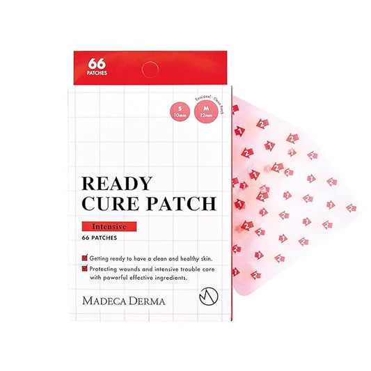 MADECA DERMA Ready Cure Patch Intensive – Powerful Hydrocolloid Patches for Rapid Acne Healing & Skin Renewal, Multi-Size for Targeted Blemish Treatment, Long-Lasting Protection (66 Patches / 10,12mm)