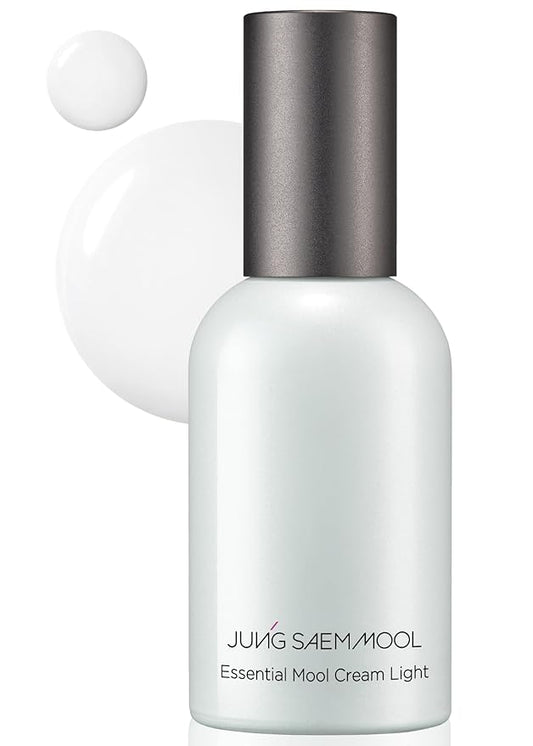 JUNG SAEM MOOL Essential Mool Cream Light 1.7 Fl Oz, Hydrating Water Cream with Ceramide and Centella, Perfect Prep Step Before Cushion Foundation for Smooth, Radiant Finish, Korean Skincare
