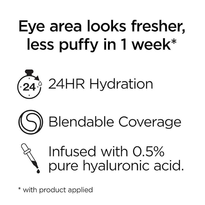 L’Oréal Paris True Match Eye Cream in a Concealer, 0.5% hyaluronic acid, Deep C9-10, 0.4 fl. oz.