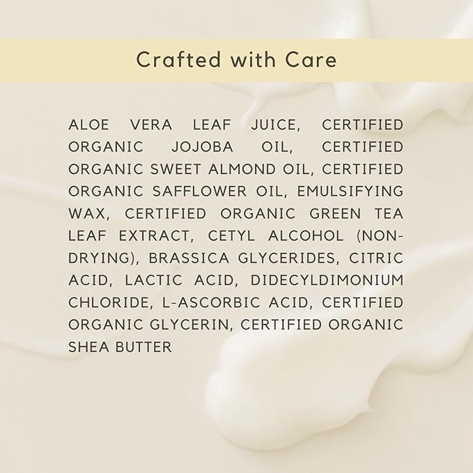 Natural Face Moisturizer for Dry Sensitive Skin - Organic Natural Face Cream - Facial Aloe & Green Tea Moisturizer Cruelty Free - Vegan Face Moisturizer for Women, Acne-Safe, Anti-Aging, No Fragrance